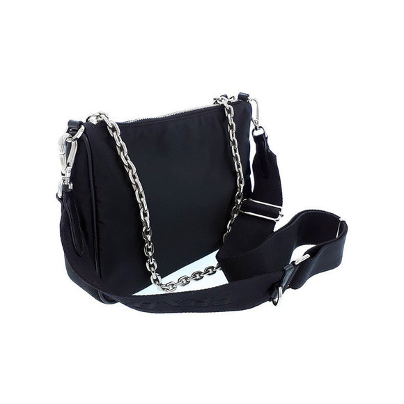 Prada Nylon Shoulder Bag Black 2WAY - Picture 1 of 9
